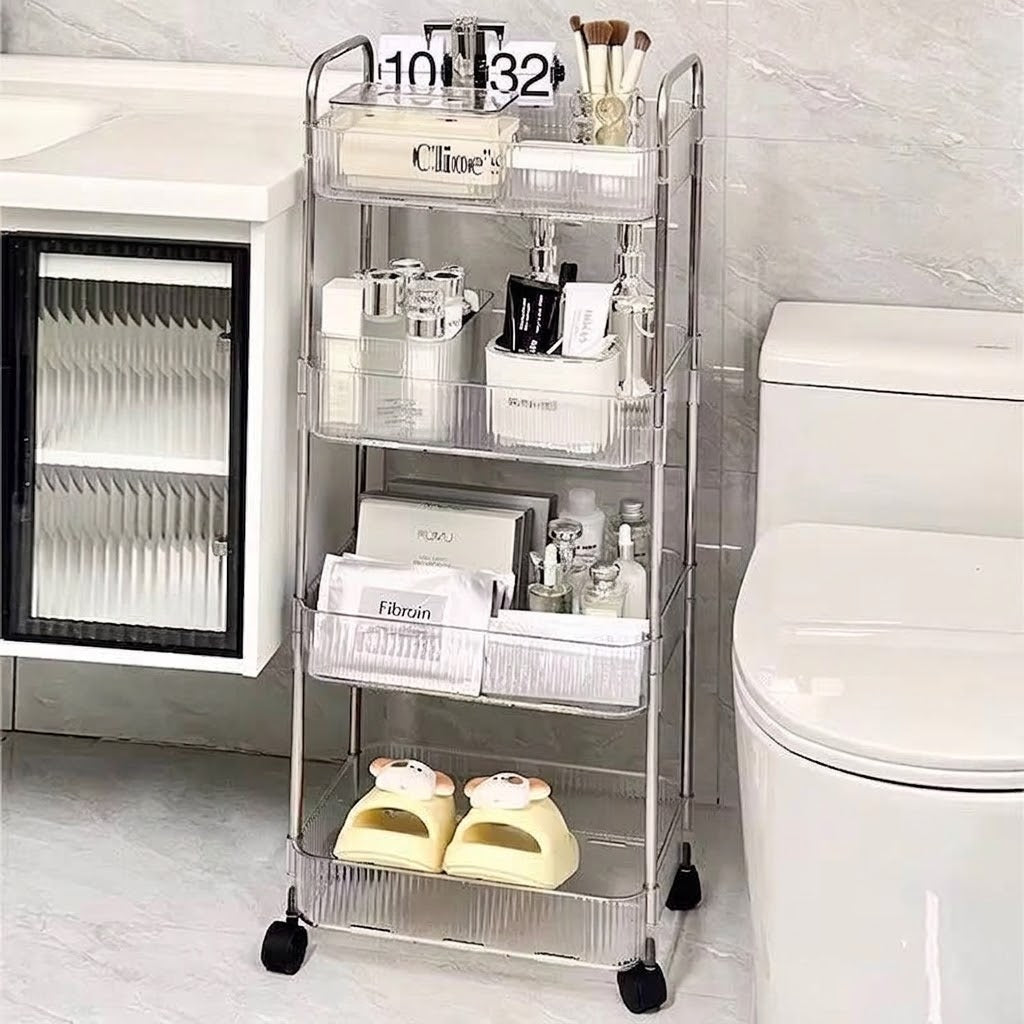 4-Tier Clear Acrylic  Storage Cart