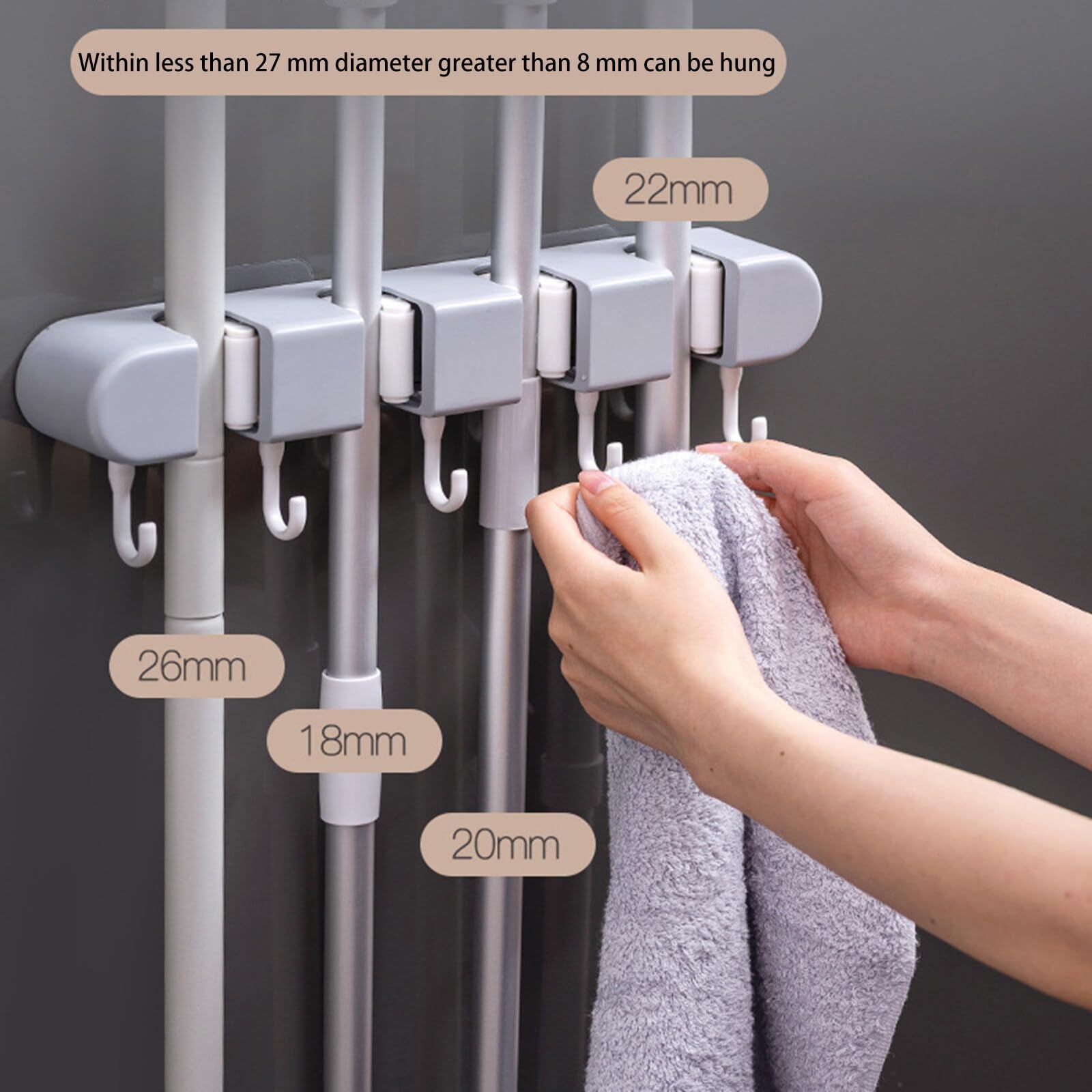 Wall Mounted Mop Holder