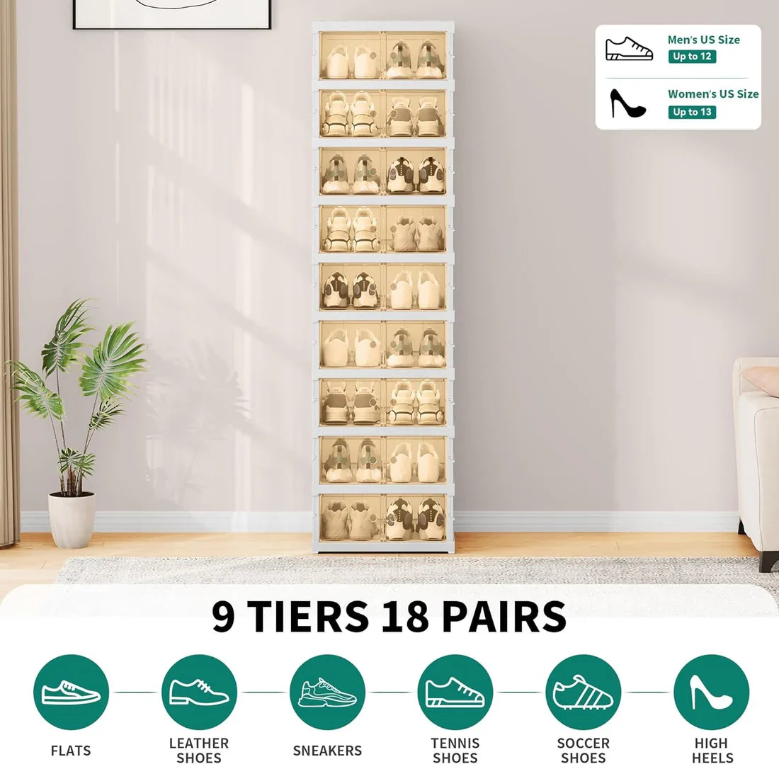 Stackable Clear Plastic Shoe Storage Box